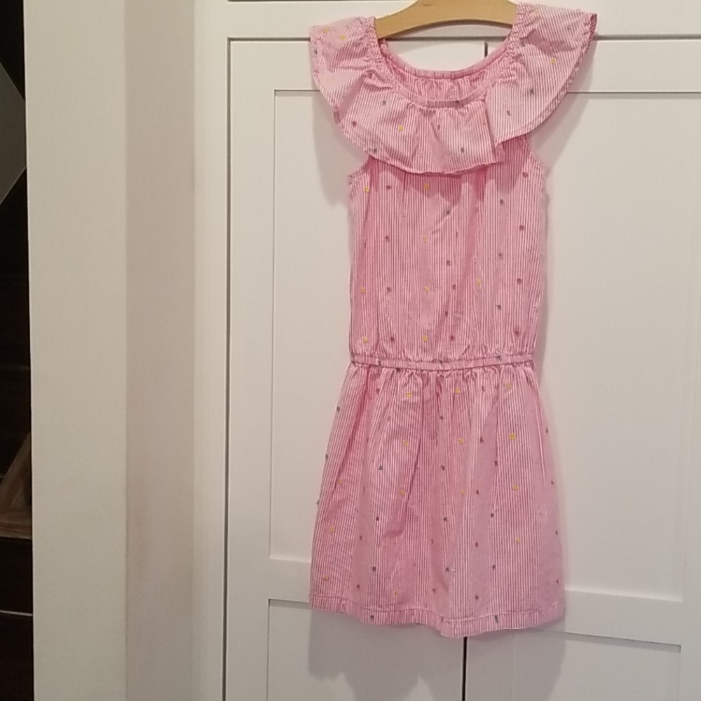 Girls Stripe & Polka dot dress Size 7-8